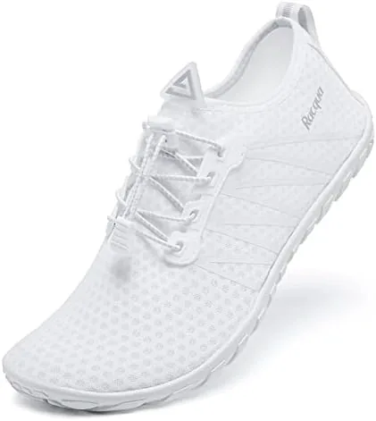 racqua menwomen water shoes breathable barefoot pool shoes outdoor windsurfing beach volleyball sailing beach swim shoes white 7 women6 men